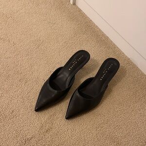 Marc Fisher Sleek Black Mules